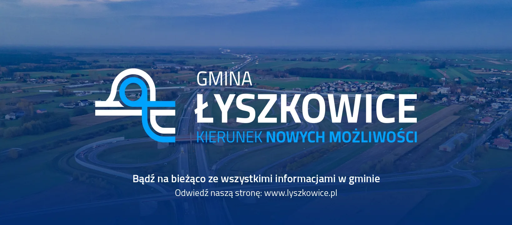 Social media · cover Facebook Cover Facebook Gminy Łyszkowice z hasłem „Kierunek nowych możliwości” — komunikacja online